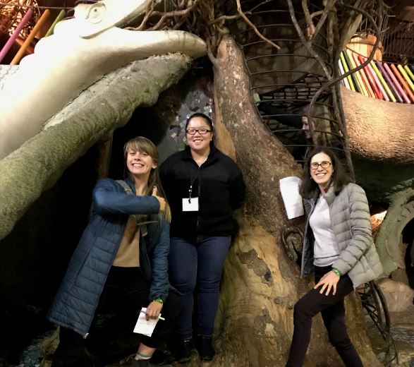 Dr. Lara Smetana with Scholars Audrey Brinkers and Scarlett Chan at the Midwest Noyce Regional meeting in St. Louis.